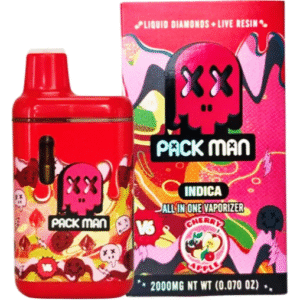 Buy Cherry Apple Pack Man V6 Liquid Diamonds 2000mg Live Resin Vaporizer. High-potency 89.2% THC disposable vape with discrete stealth shipping to UK, Germany, Italy, France, and Greece. Professional medical-grade 2g cannabis hardware.