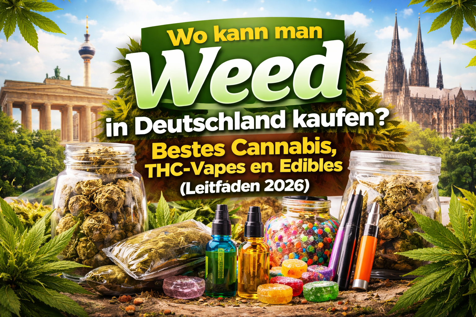 Weed und Cannabis Produkte in Deutschland mit THC Vapes, Edibles und Cannabisblüten – Guide zum Weed kaufen in Deutschland 2026